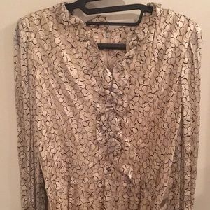 Rizik's Bros. Vintage 1982 Silk floor length  gown